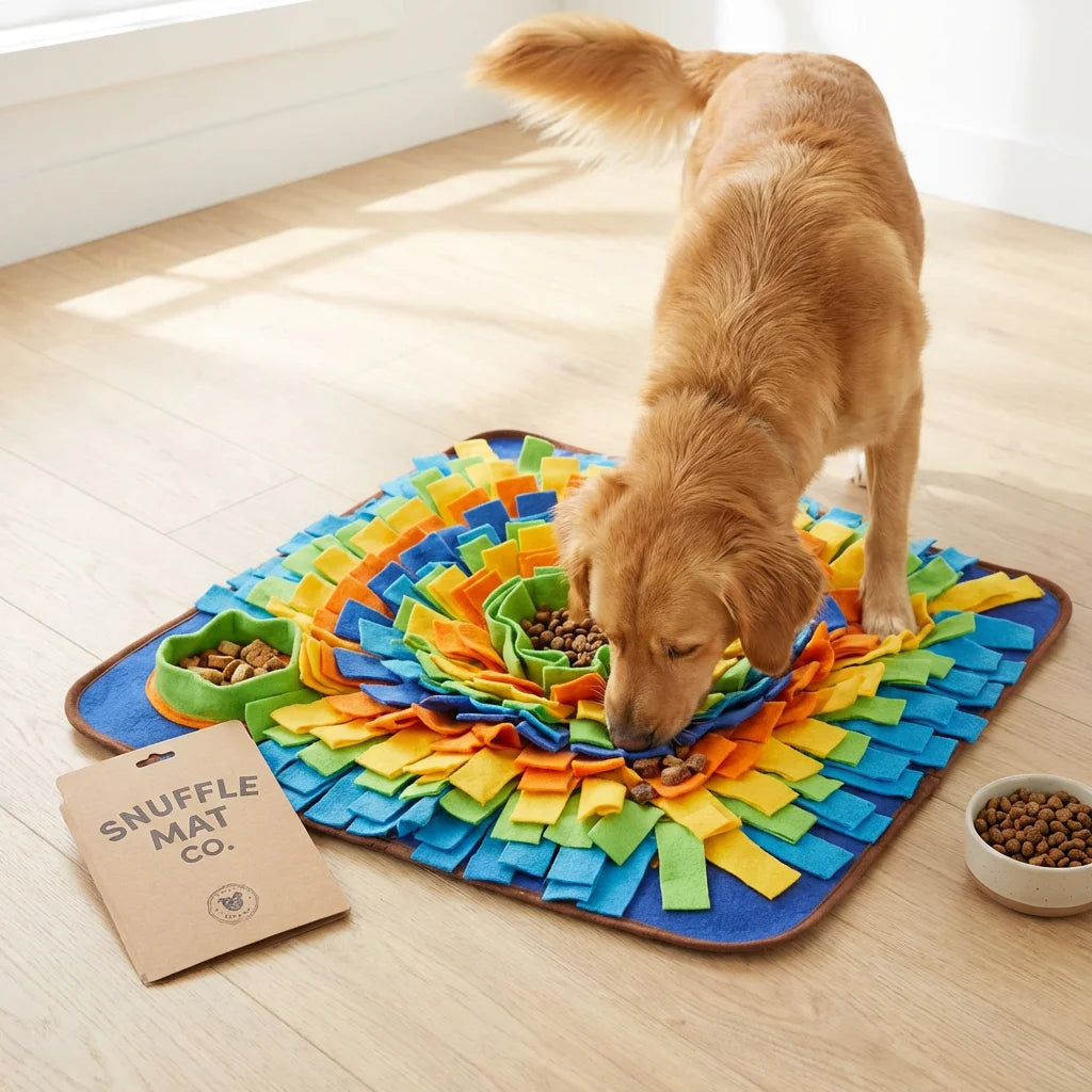 Eco-Friendly Interactive Dog Snuffle Mat - Slow Feeding Nose Work Training Pad, Washable Puzzle Toy